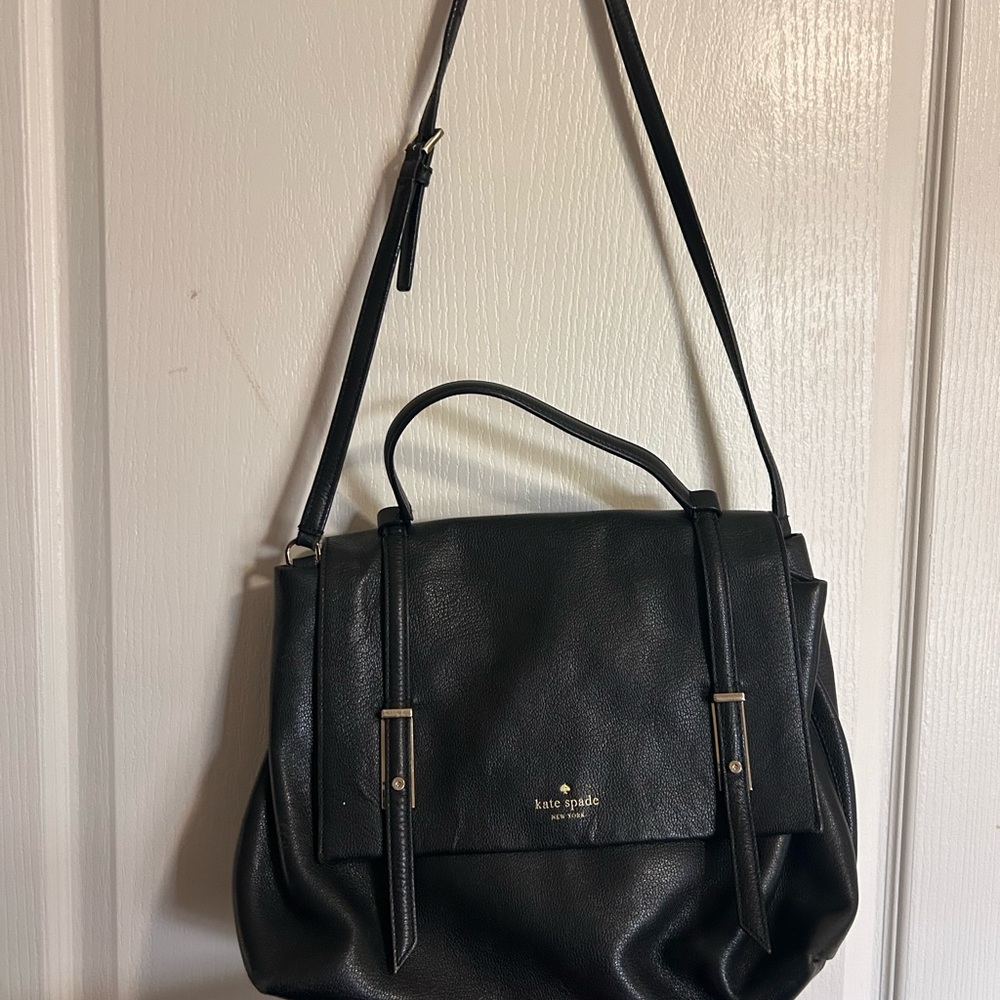 Kate Spade New York Bailey Street Bruna leather satchel in black